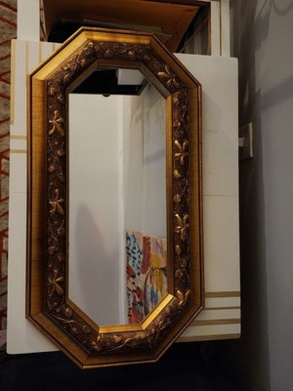 The Bombay Co. Brushed Gold Octagonal Wall Mirror